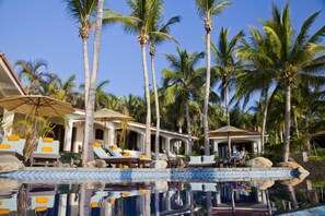 Een verwarmd zwembad