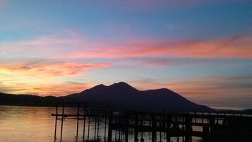 Vue depuis lâhĂ©bergement