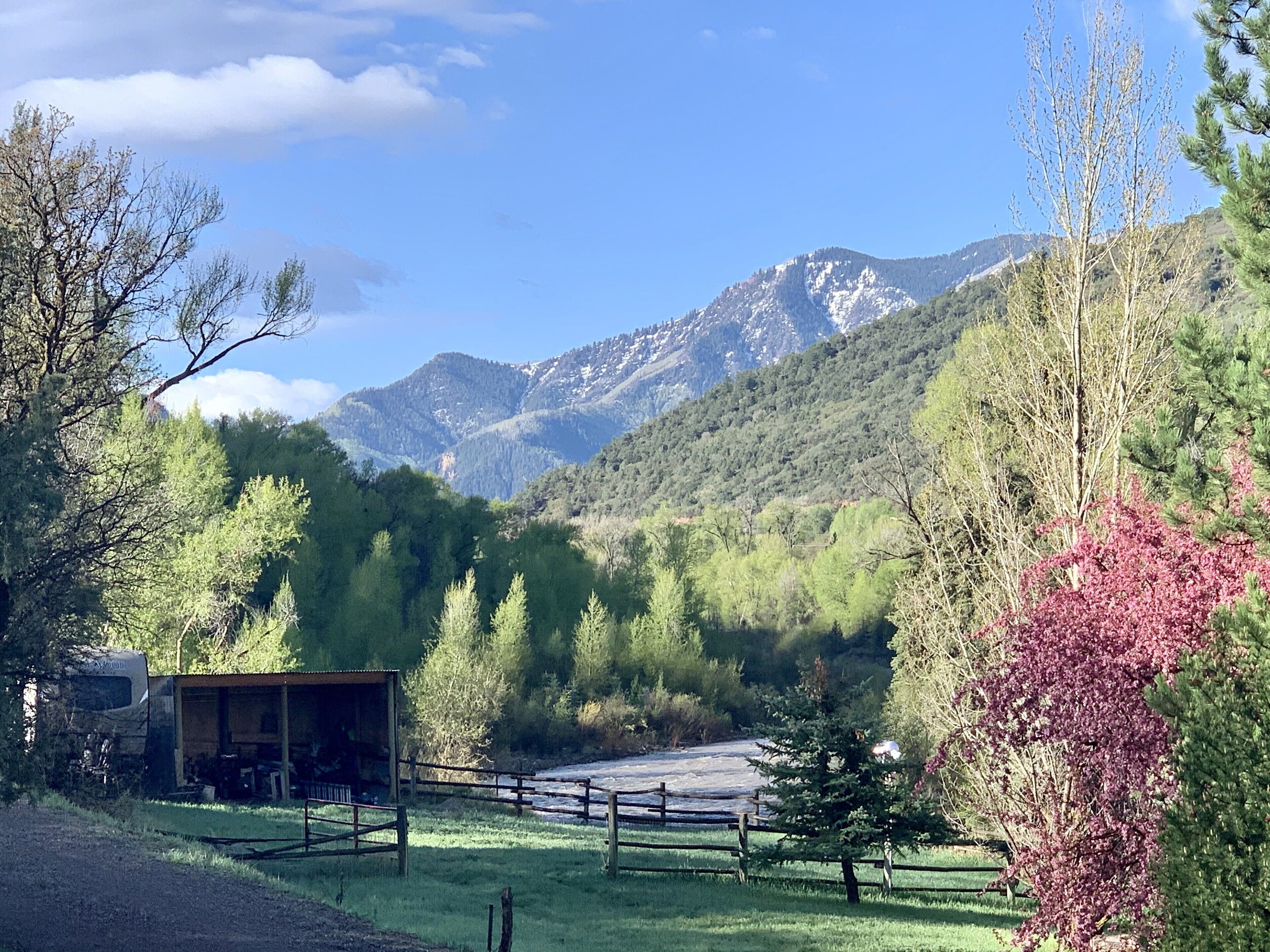 Crystal River Chalet on 2 acres with over 500ft of river frontage.