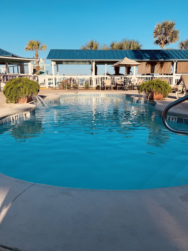 Outdoor pool, a heated pool