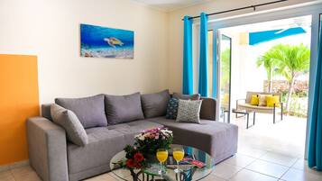 Apartament Deluxe, 1 llit de matrimoni i sofà llit | 1 dormitori, cobrellits i matalassos de la marca Select Comfort