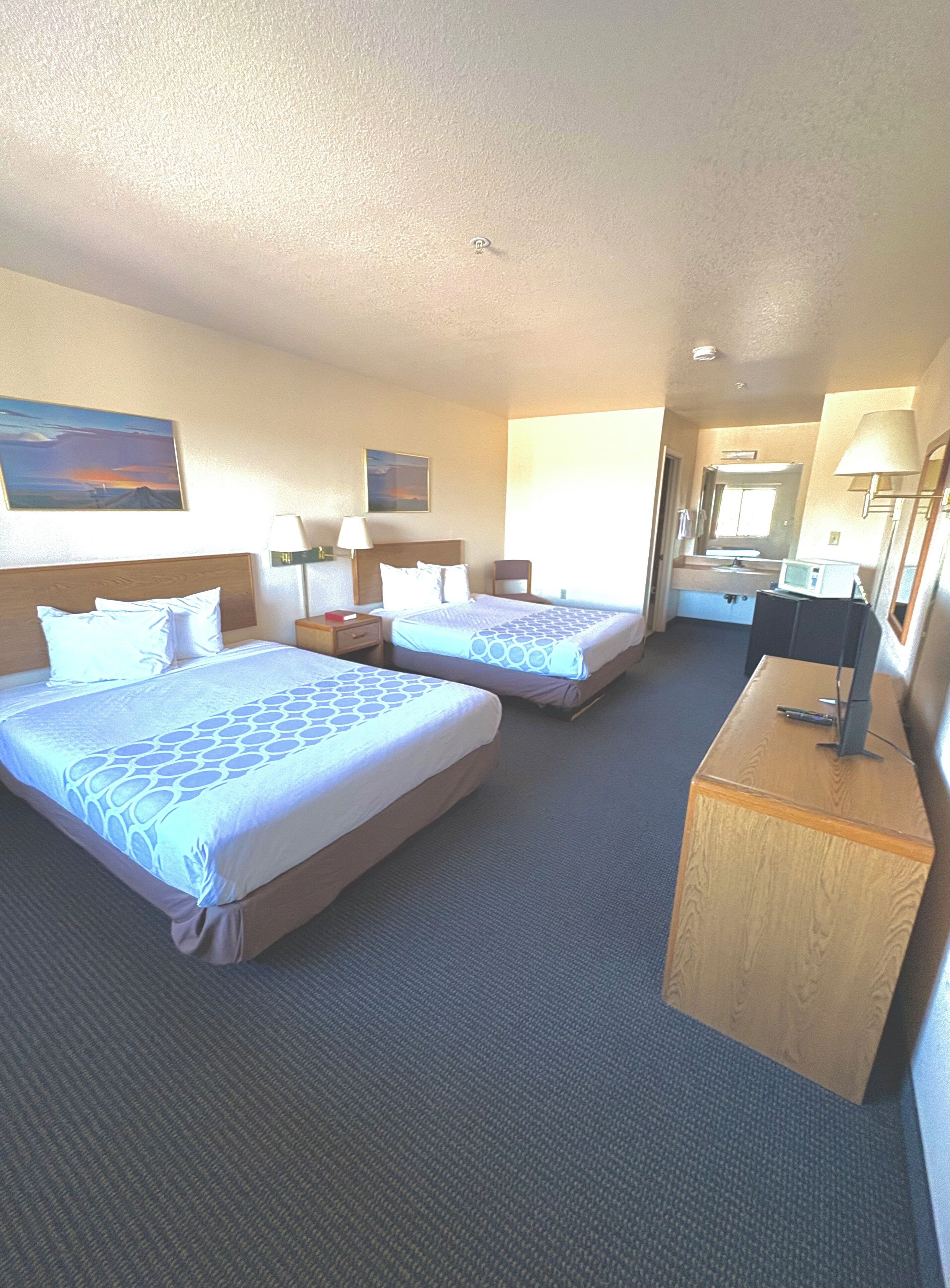 Standard Room, 2 Queen Beds, Non Smoking | Desk, laptop workspace, blackout drapes, free WiFi