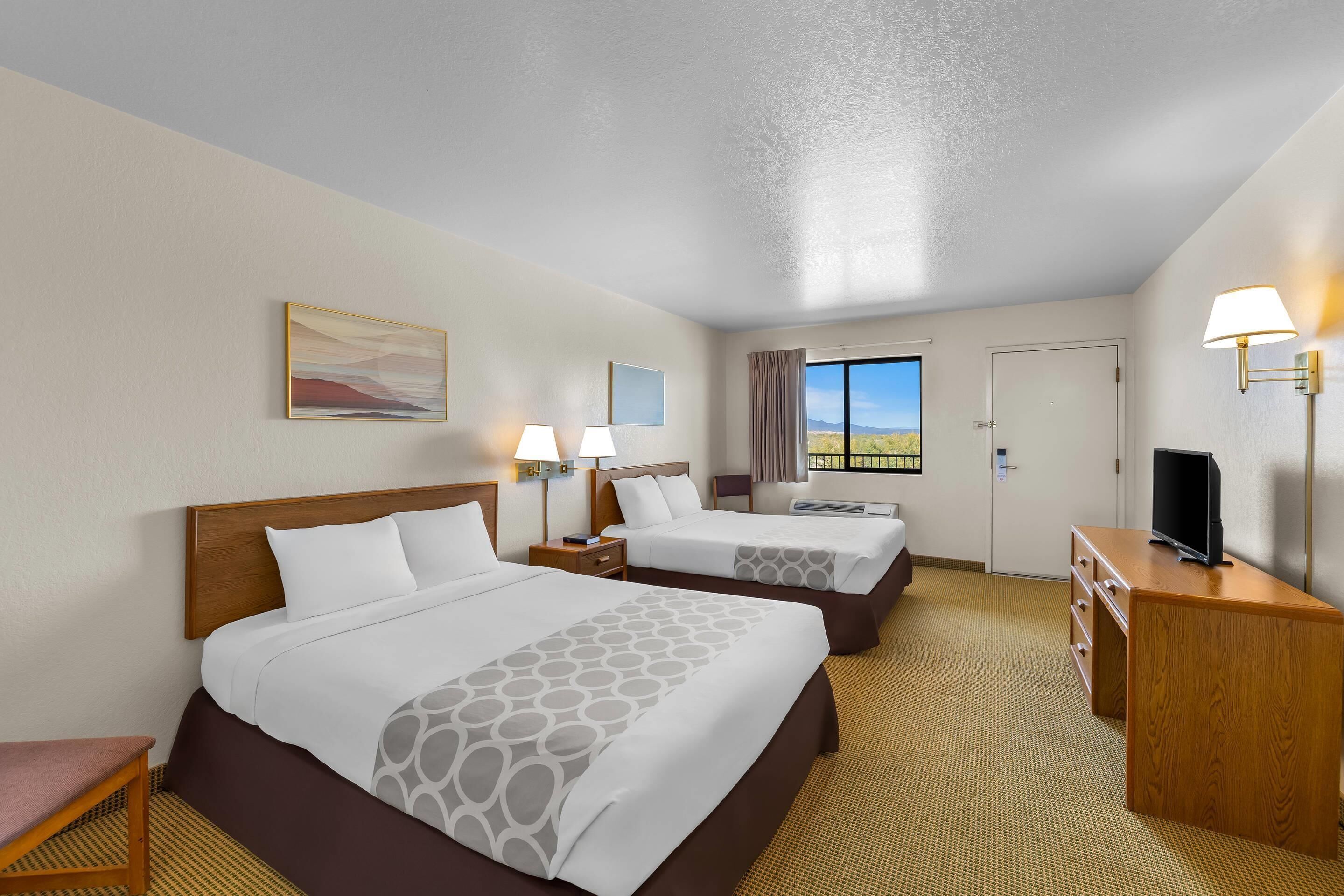 Standard Room, 2 Queen Beds, Non Smoking | Desk, laptop workspace, blackout curtains, free WiFi