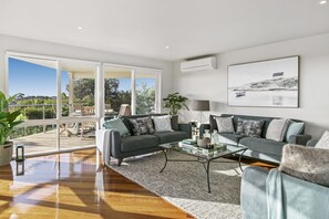 5 Bedroom House with Panoramic Views | Living area | Flat-screen TV, DVD player, iPod dock - Dunescape (Rye)