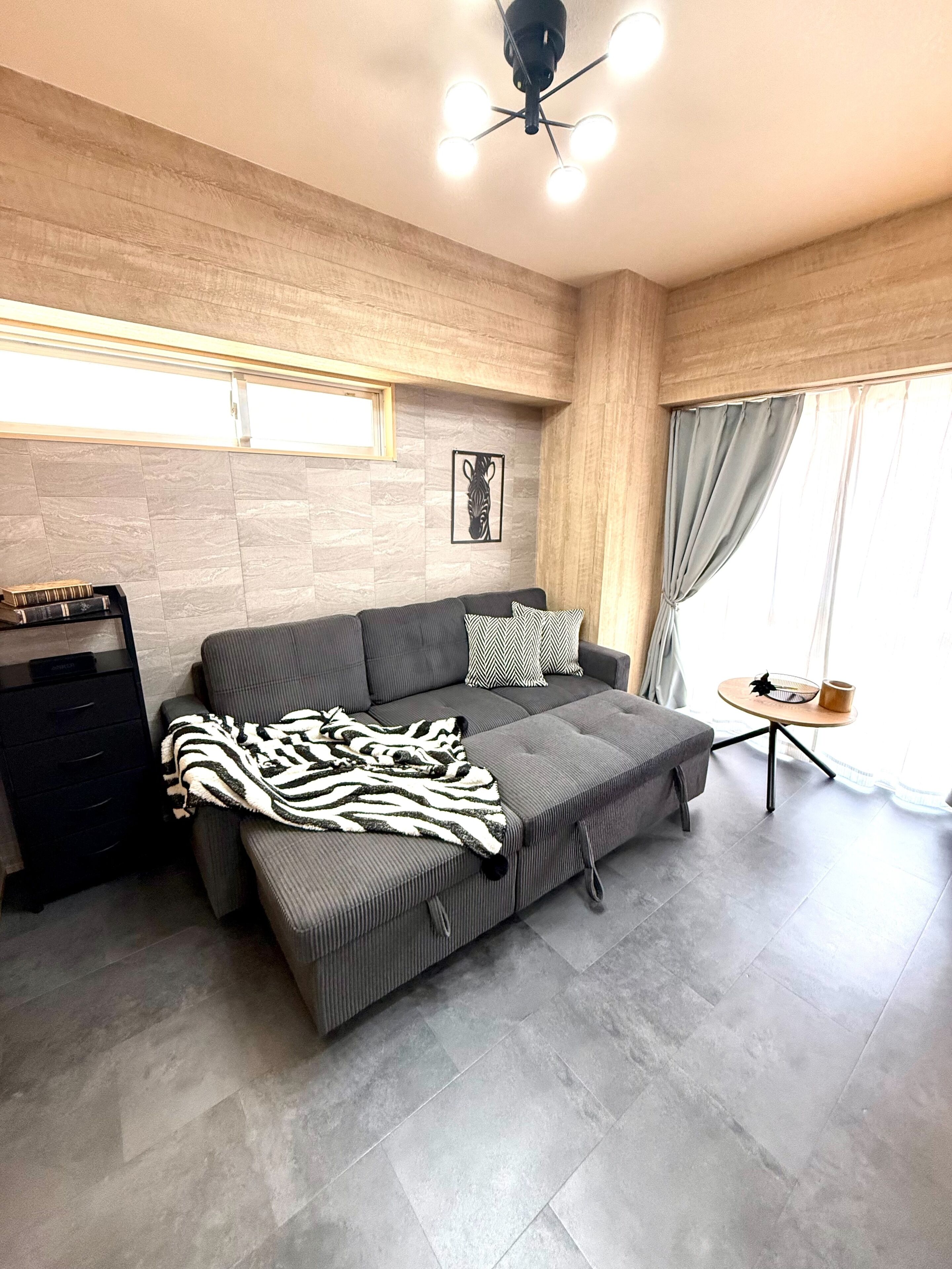 Superior Apartment | Living area | 50-inch flat-screen TV with digital channels, TV, tablet