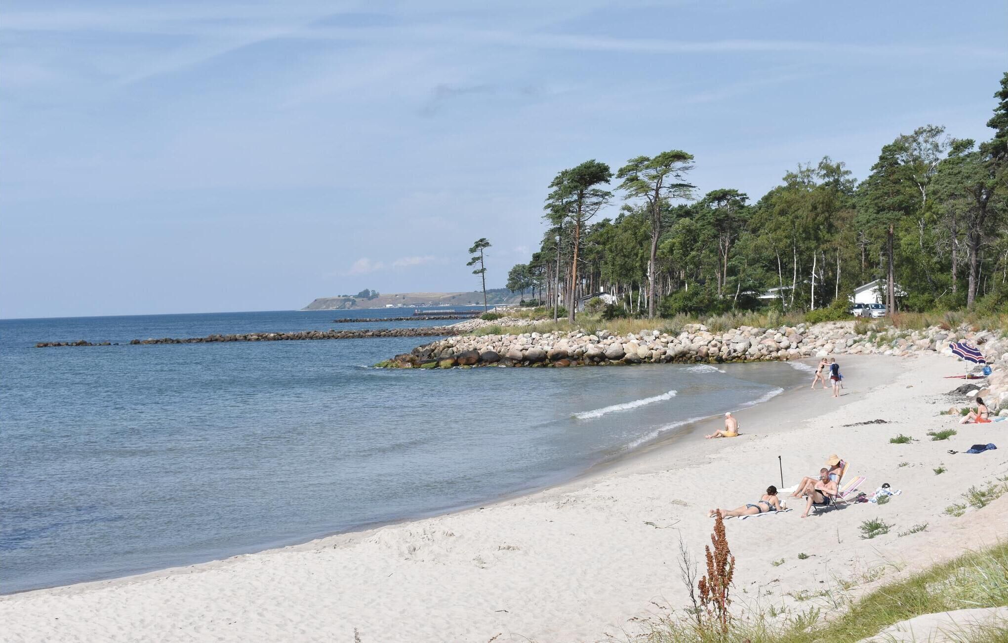 Nära stranden och fiske