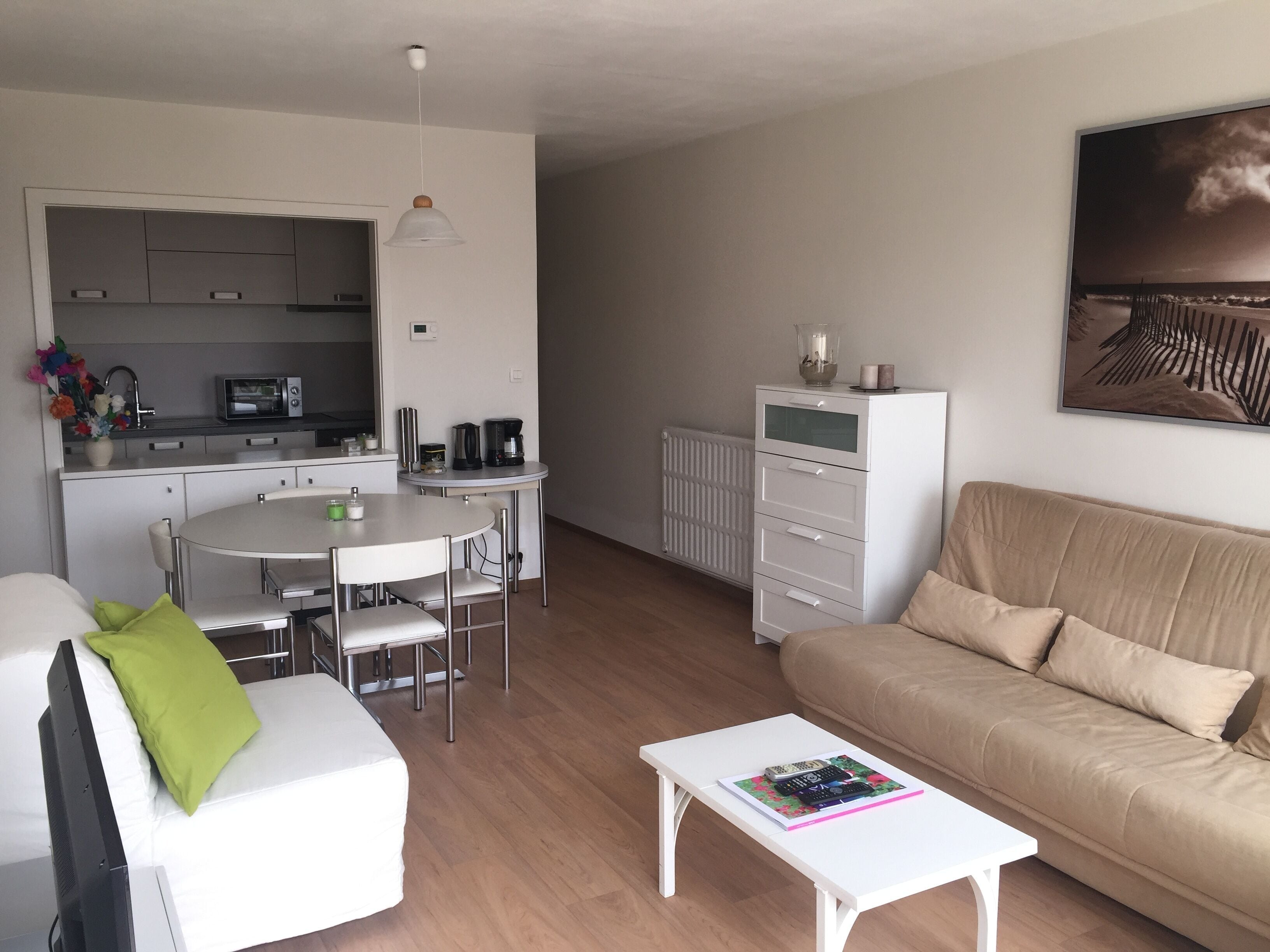 Smart TV, DVD player, video library, stereo