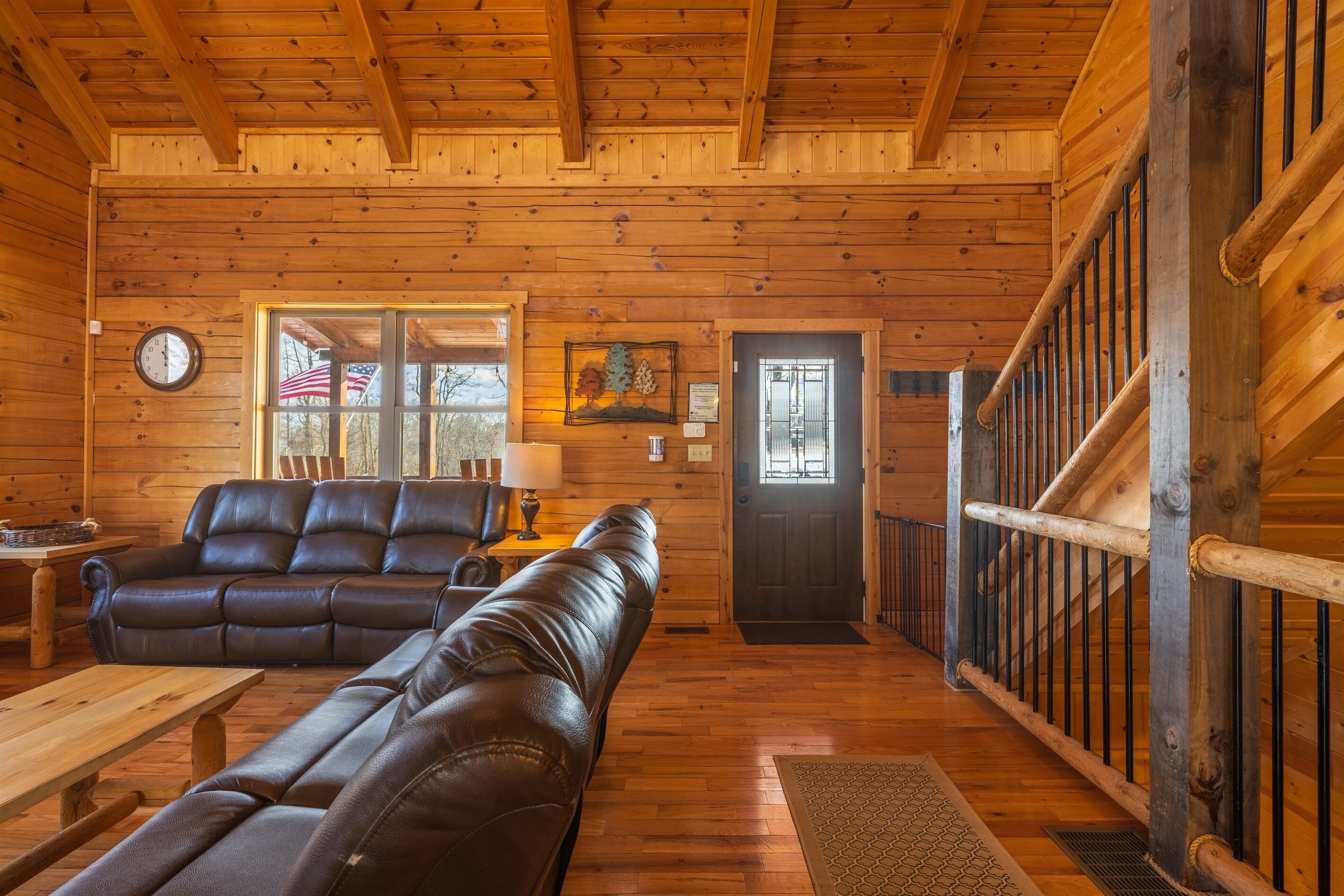 Smart TV, fireplace, video games, DVD player