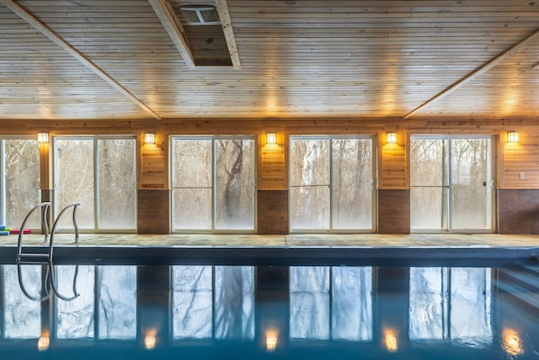 Indoor pool, a heated pool