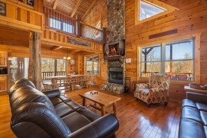 Smart TV, fireplace, video games, DVD player