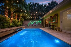 Outdoor pool, a heated pool