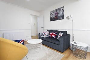 Apartment, 2 Bedrooms | Living area | 32-inch flat-screen TV with digital channels, TV - Victoria Magical Atmosphere with Patios (London)