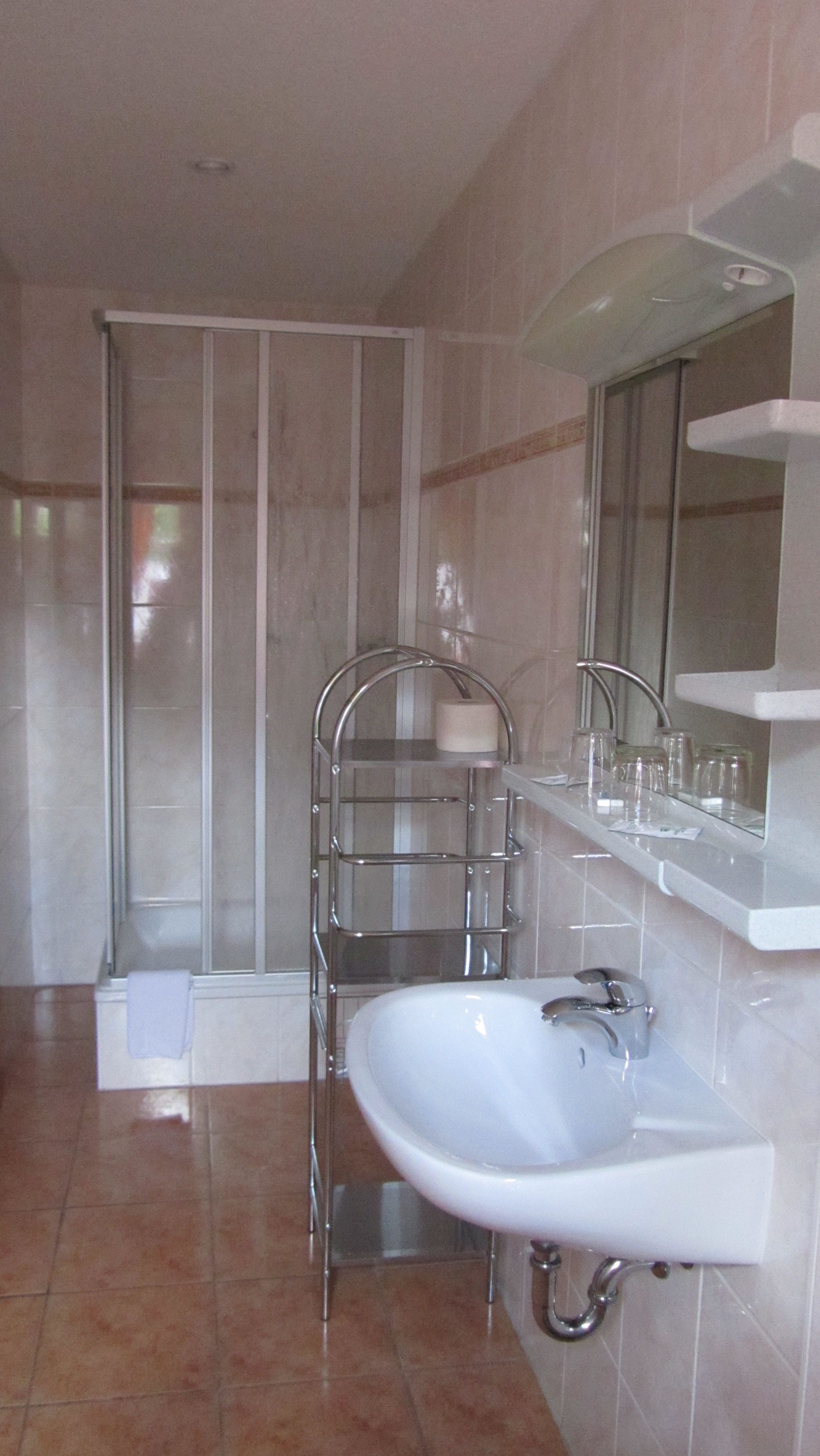 basic double room, non smoking | bathroom | shower, free toiletries, towels