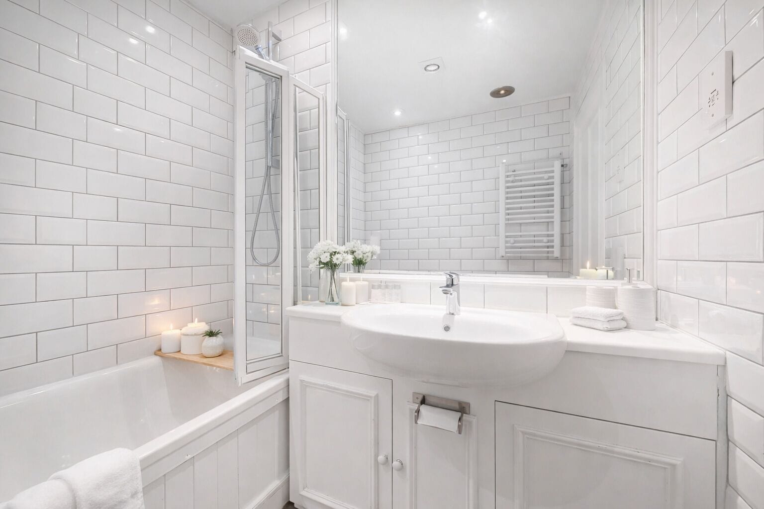 Business Apartment, Accessible, Private Bathroom (1 Bedroom) | Bathroom | Free toiletries, hair dryer, slippers, towels