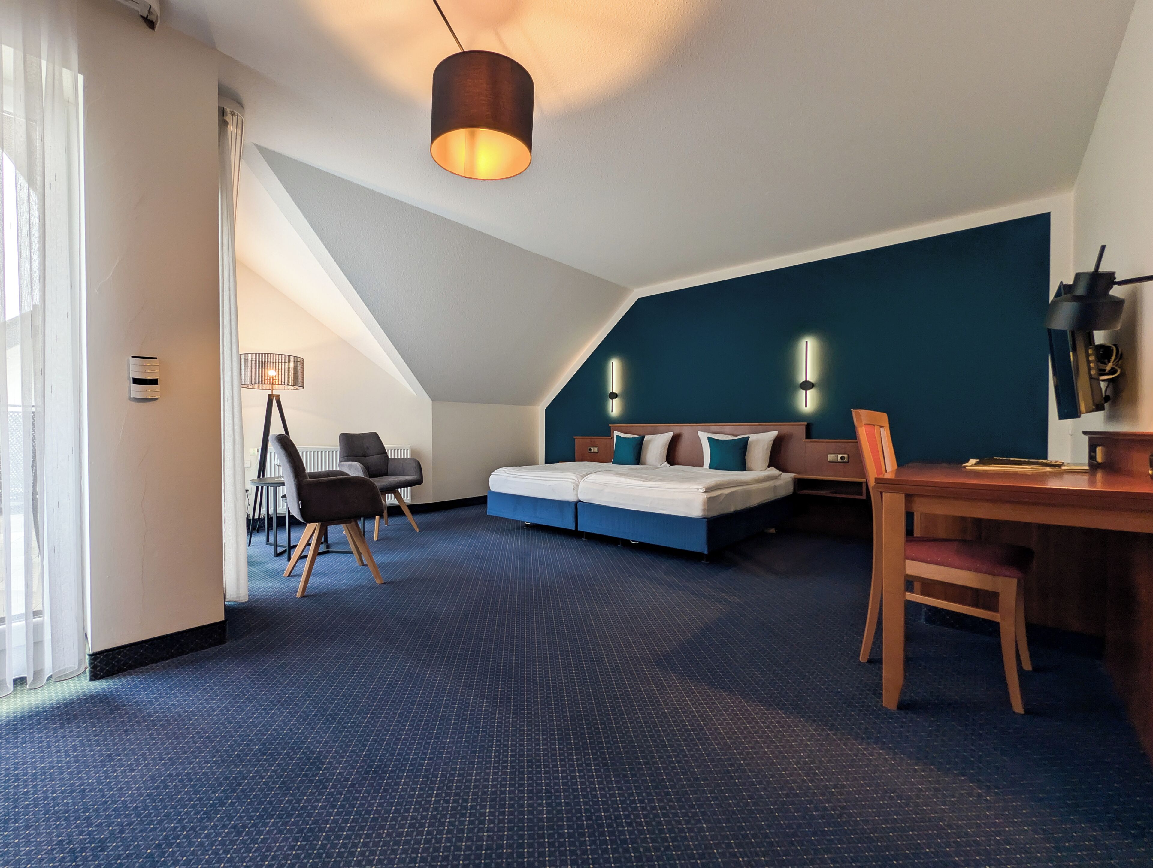 Doppelzimmer, Balkon | Allergikerbettwaren, Schreibtisch, schallisolierte Zimmer