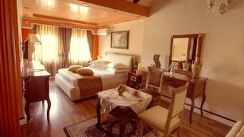 Premium bedding, memory-foam beds, desk, blackout curtains