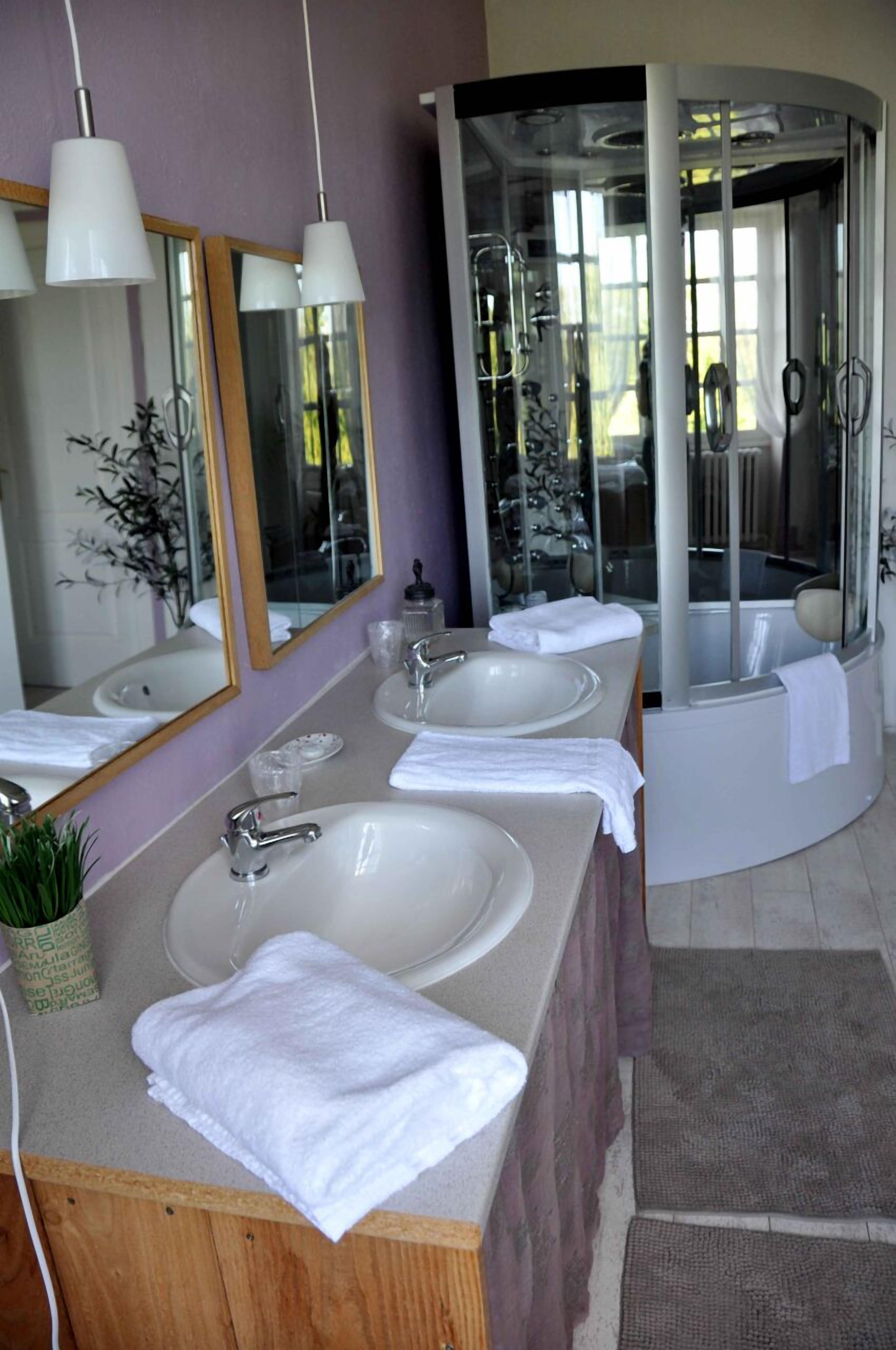 Royal suite, uitzicht op tuin | Badkamer | Een regendouche, gratis toiletartikelen, een haardroger, handdoeken