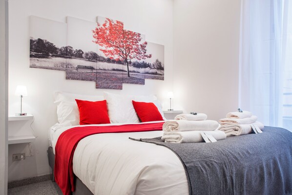 Leilighet, 1 queensize-seng, ikke-røyk | Strykejern/-brett, barnesenger, wi-fi (inkludert) og sengetøy