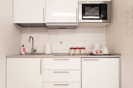 公寓, 1 张大床, 无烟房 | 私人厨房 | 冰箱、炉灶、厨具/餐具