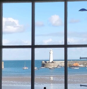 Desk, blackout curtains, soundproofing, iron/ironing board