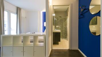 Deluxe-Apartment, 1 Doppelbett und Schlafsofa, Nichtraucher, Stadtblick (Diamond) | Wohnbereich