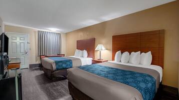 40-inch flat-screen TV with cable channels, TV