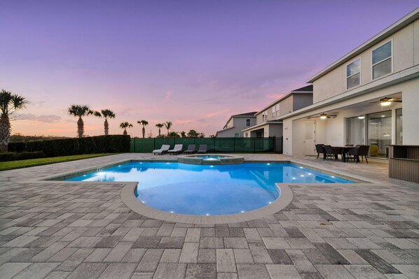 A heated pool