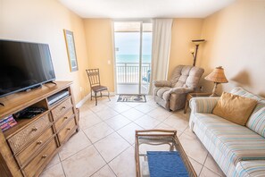TV, DVD player - Beachfront Vacation Rental, Beautiful Views from the 3rd story balcony. (Indian Harbour Beach)