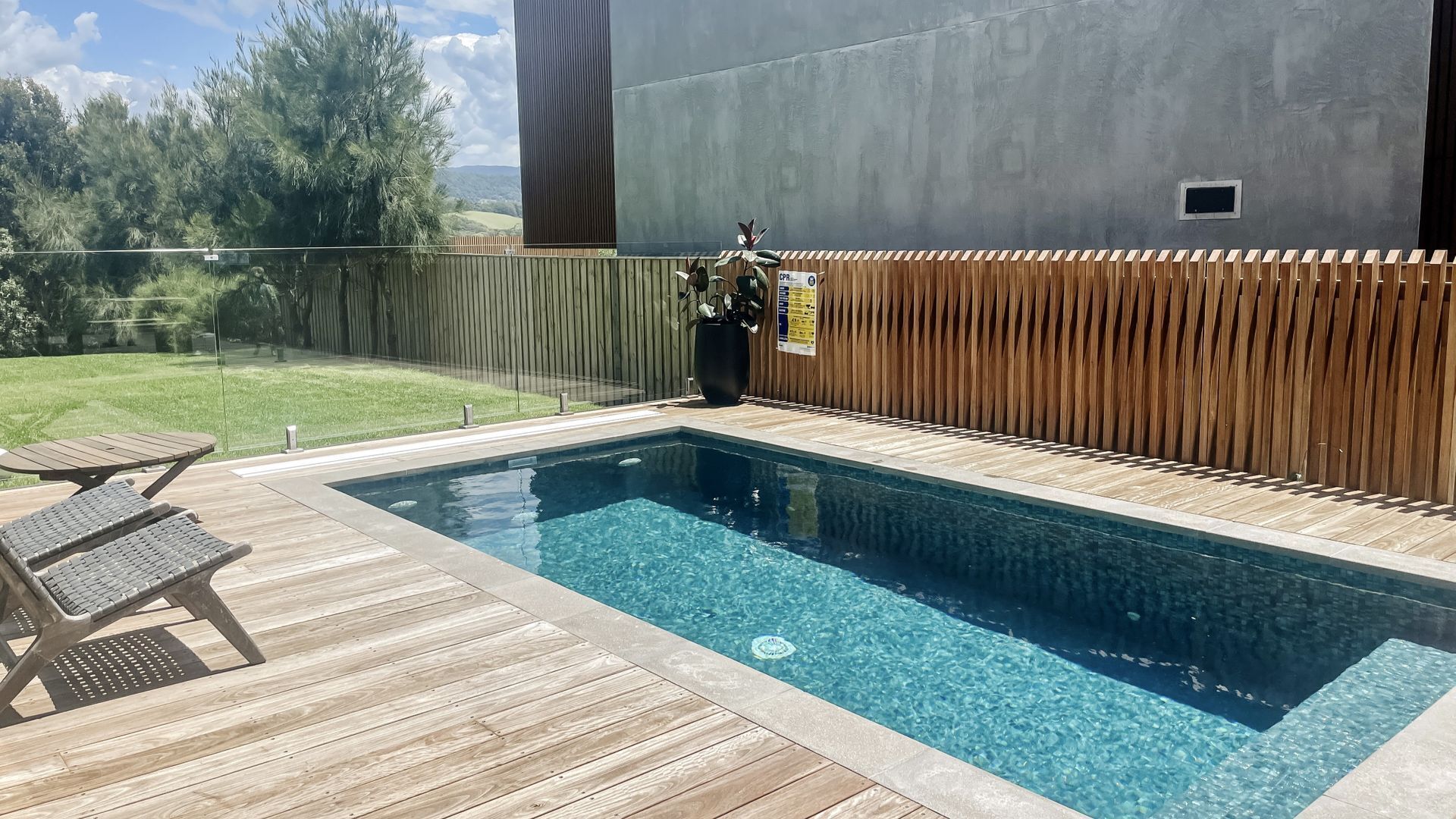 A heated pool