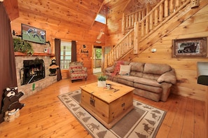 TV, fireplace, DVD player