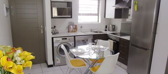 Executive condo with a tasteful retro touch