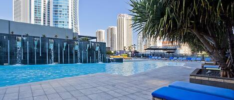 Indoor pool, outdoor pool