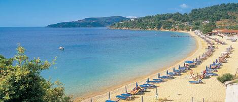 Sun loungers, beach towels