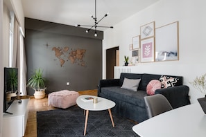 Appartamento, 1 camera da letto | Area soggiorno | Smart TV 43 pollici con canali satellitari, TV, Netflix