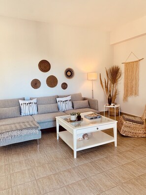 TV, DVD player, books