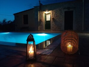 Outdoor pool - la villa" CASA di lydia VIEW MOUNTAINS (Gavalohori)