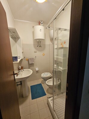 Dusche, Haartrockner, Bidet