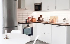 Kühlschrank, Mikrowelle, Herdplatte, Geschirrspüler