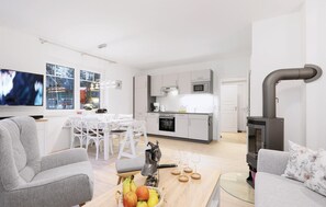 TV, fireplace - Reetdachhaus 18 auf Usedom (Zirchow/Usedom)