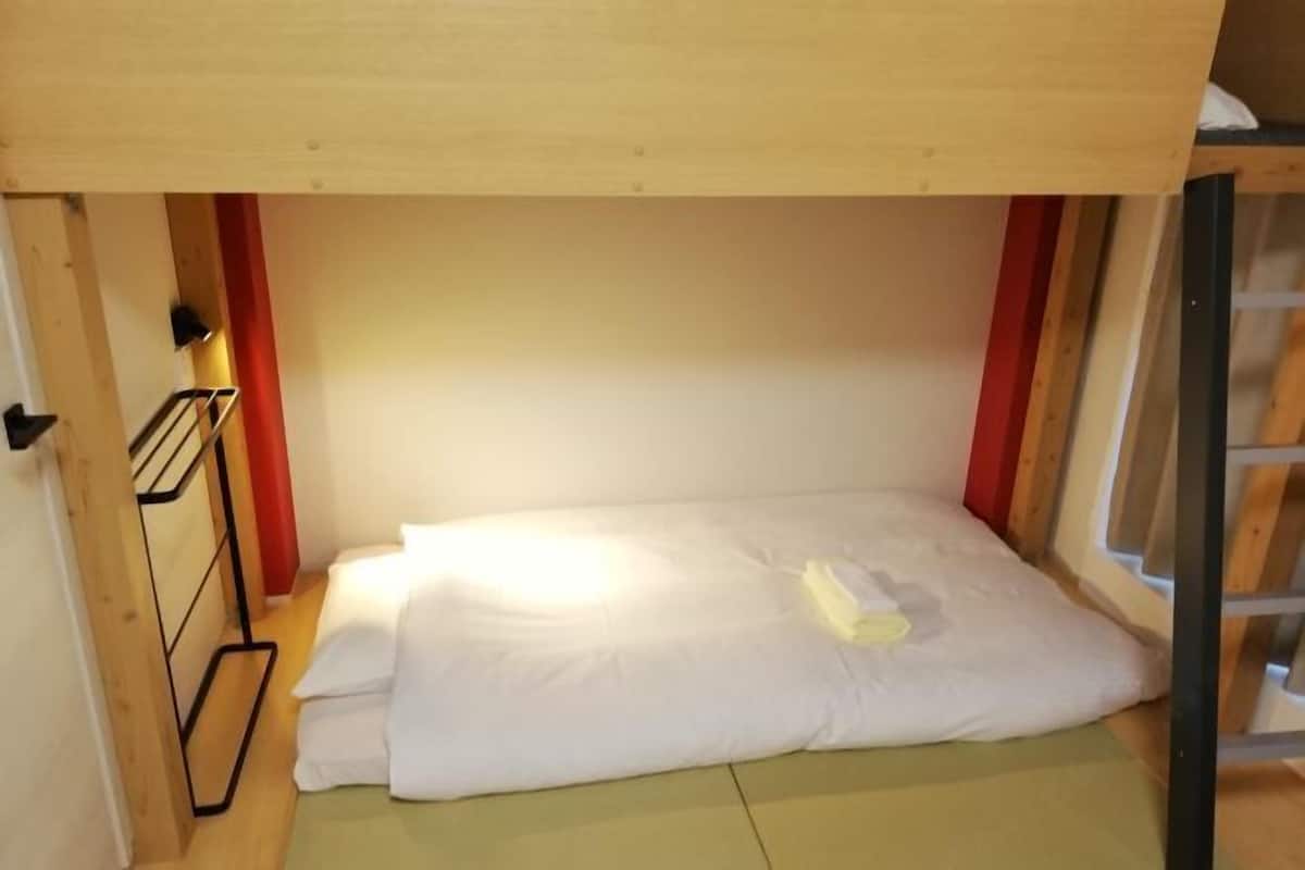 Hypo-allergenic bedding, desk, blackout drapes, soundproofing