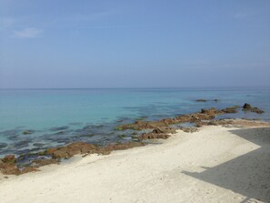 Beach nearby, sun-loungers