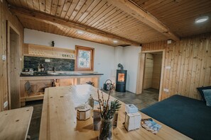 Luxury Chalet, 2 Bedrooms (Ojstrica) | Living area - Koca Ojstrica - Velika planina (Kamnik)