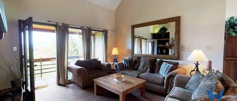 Télévision, cheminée