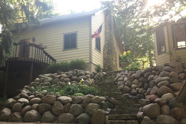 View of the front of the home and gazebo.