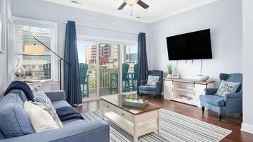 Smart TV, books, music library, video library