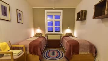 Standard Double or Twin Room, Shared Bathroom (Main Hotel Building) | Desk, blackout drapes, free WiFi, bed sheets