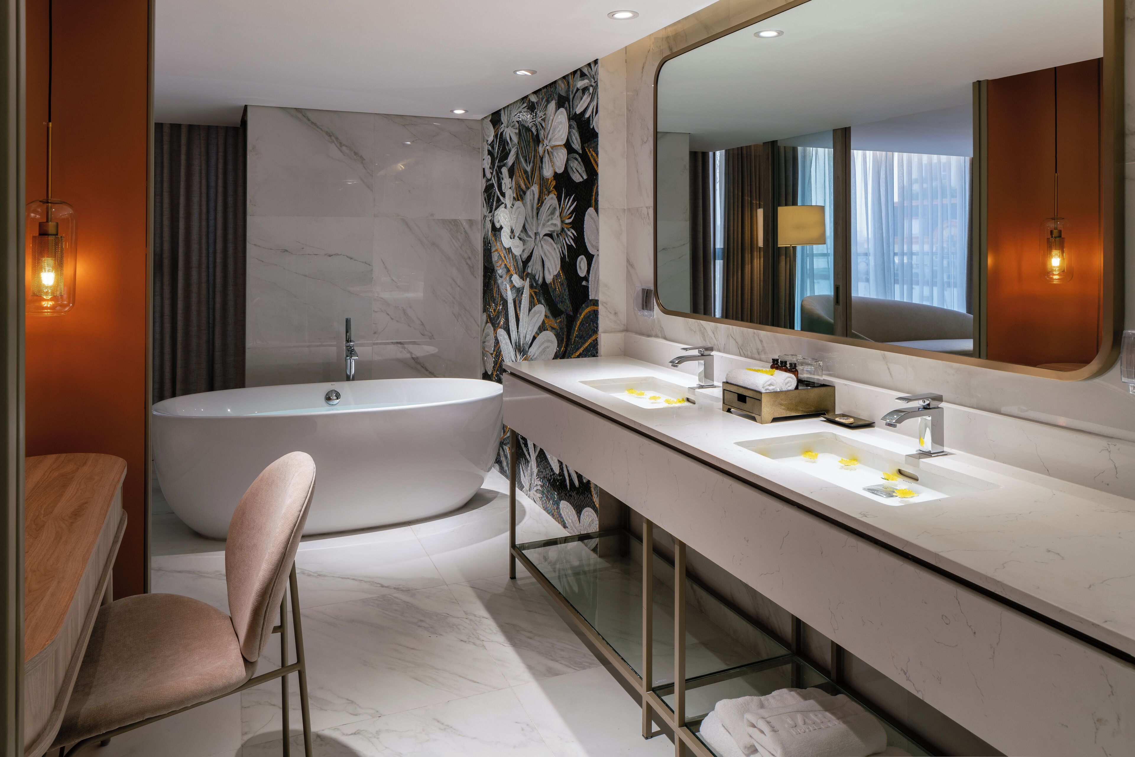 sky executive suite | bathroom | free toiletries, hair dryer, bathrobes, slippers