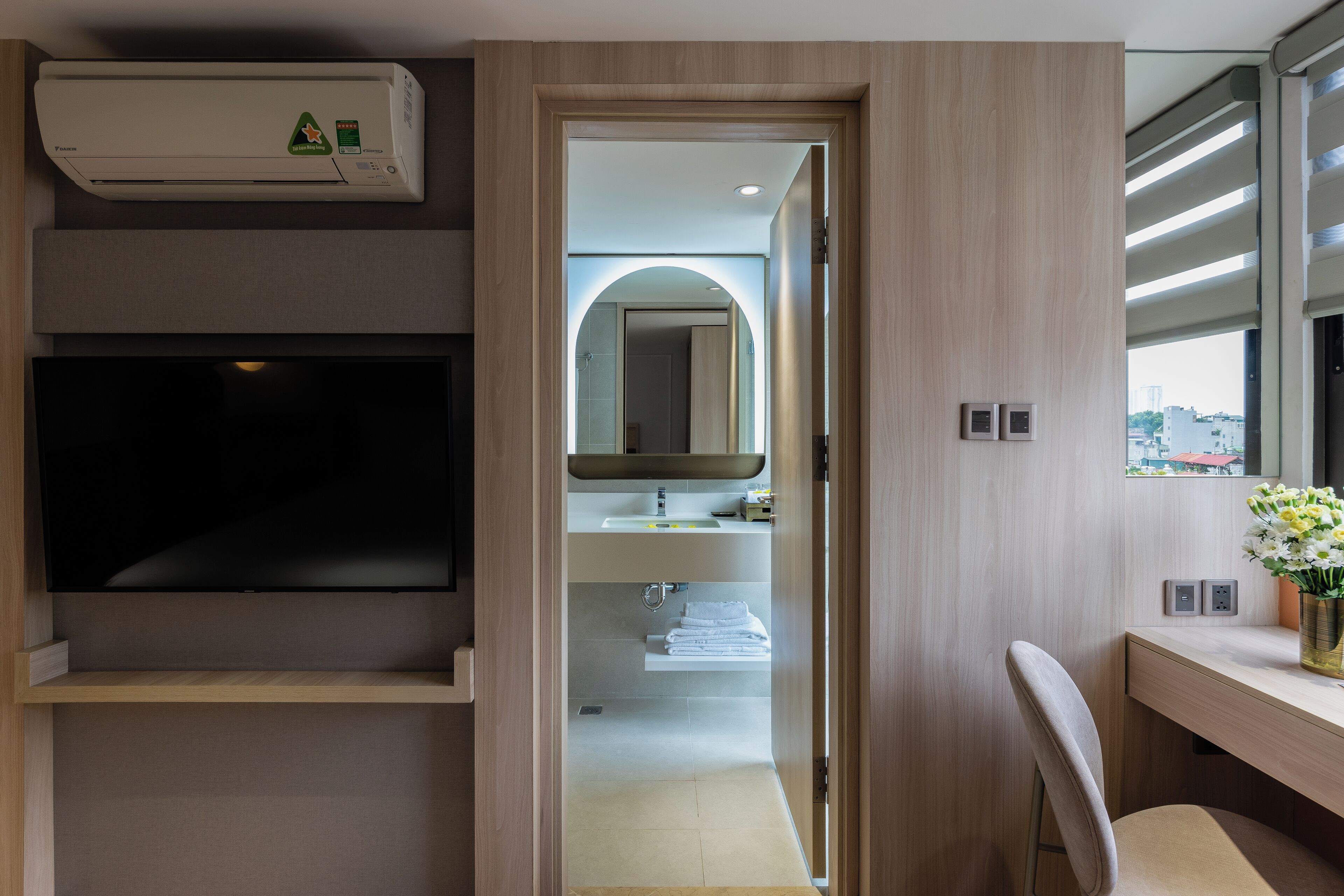 cozy le jardin classic room | bathroom | free toiletries, hair dryer, bathrobes, slippers