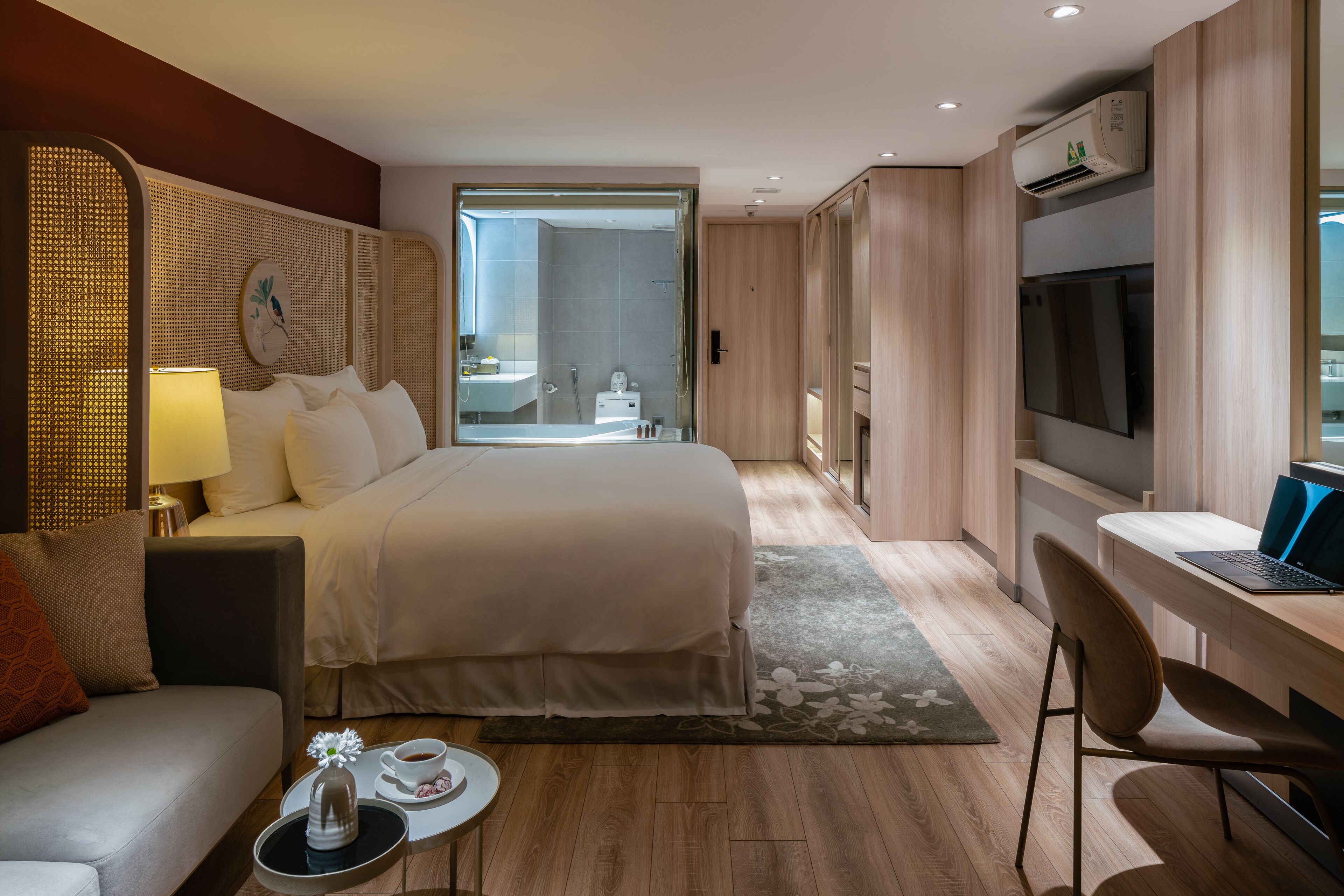 premium the level double room | minibar, in-room safe, desk, blackout curtains