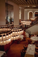 Breakfast, lunch, dinner served; international cuisine